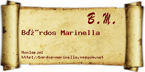 Bárdos Marinella névjegykártya